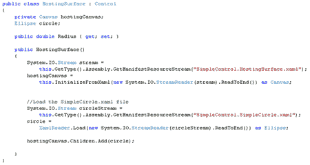 Loading SimpleCircle xaml