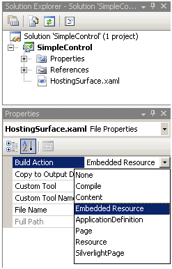 Change Build Action